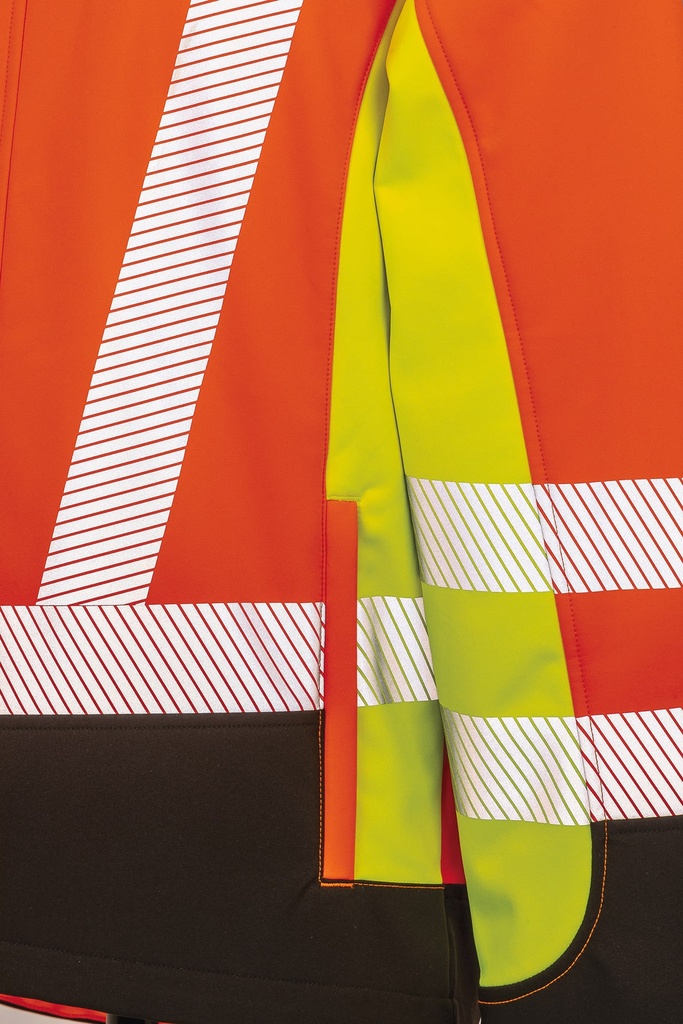 3-layer recycled softshell safety jacket