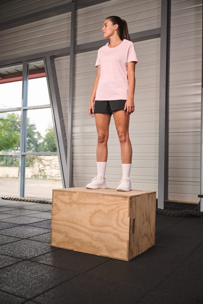 Ladies' short-sleeved sports T-shirt