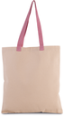 Flat canvas shopper with contrast handle