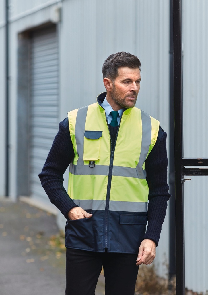 Hi-vis padded bodywarmer