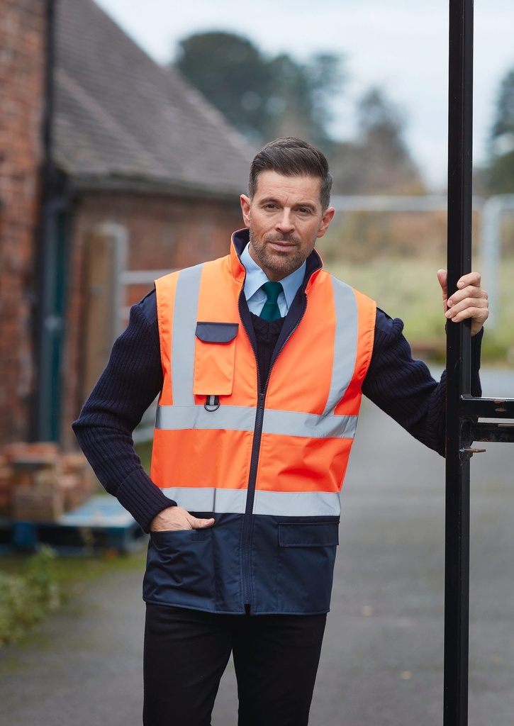 Hi-vis padded bodywarmer