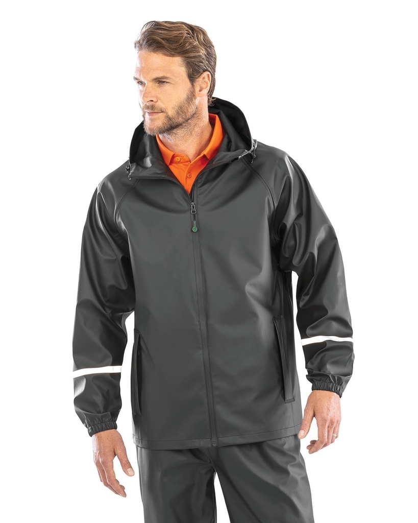 Prism PU waterproof jacket with reflective strips