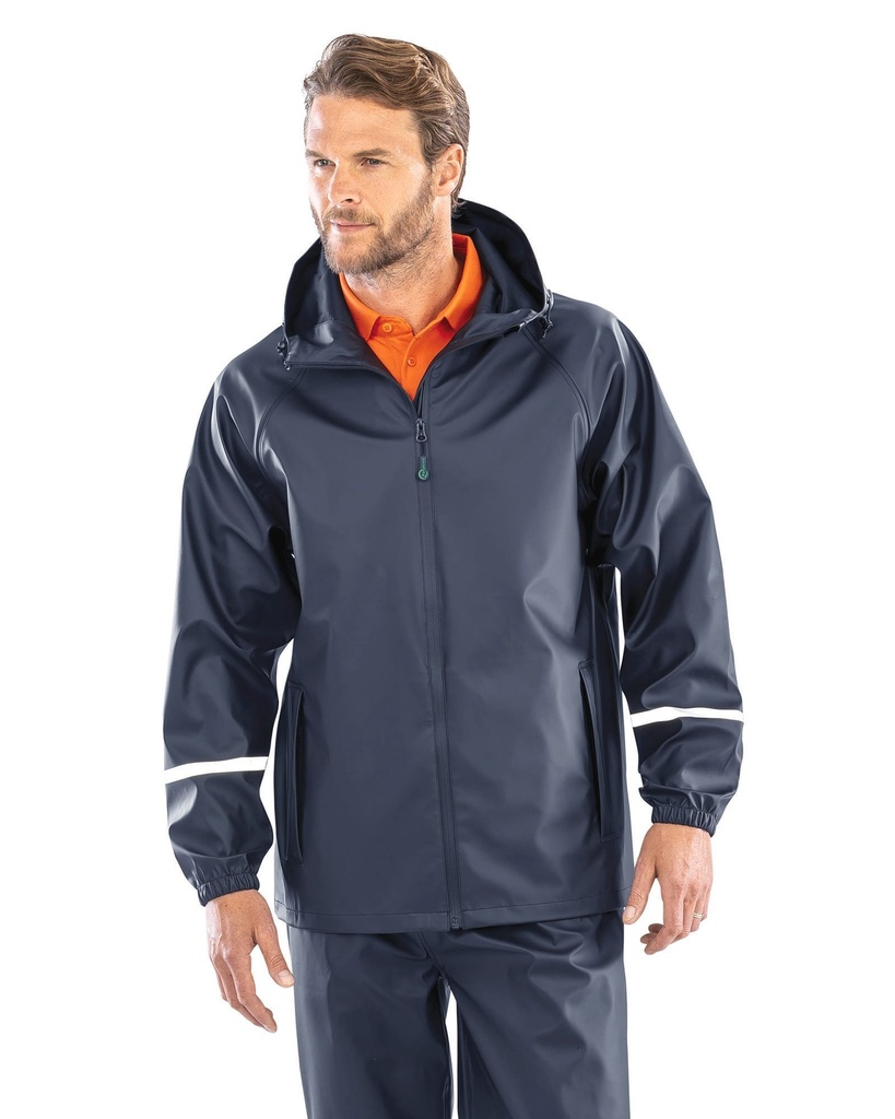 Prism PU waterproof jacket with reflective strips