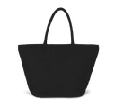 Woven jute shopping bag with knit canvas effect - Kimood