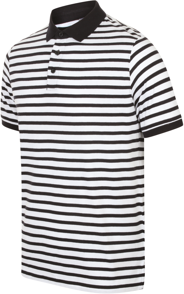 Striped jersey polo shirt - Front Row