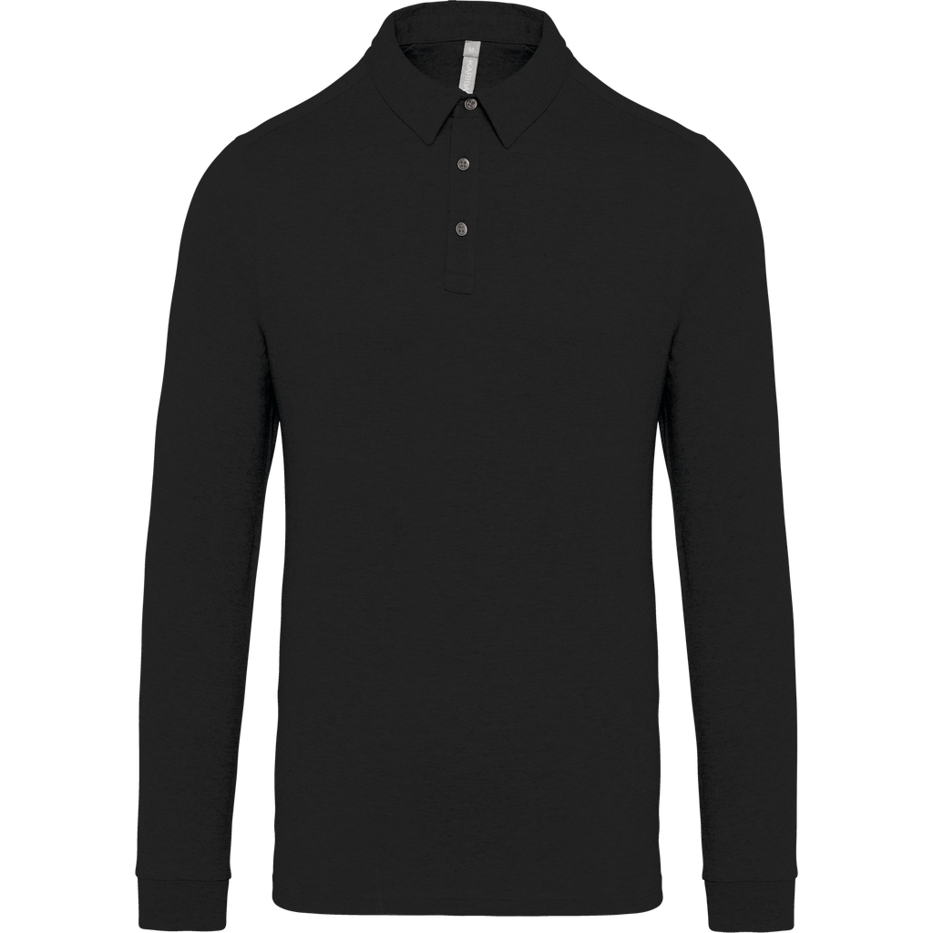 Men's long sleeved jersey polo shirt - Kariban