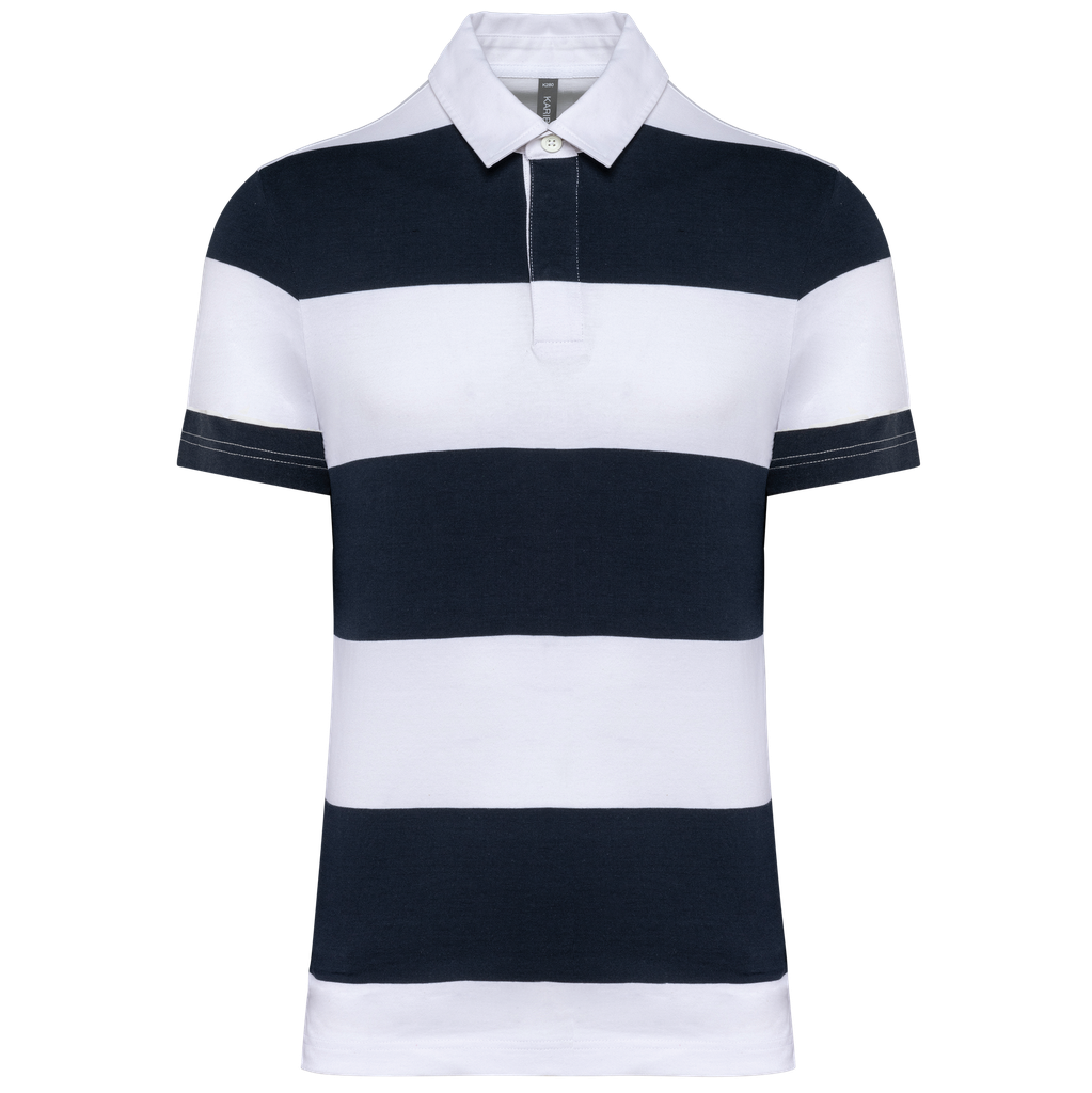 Unisex short-sleeved striped polo shirt - Kariban
