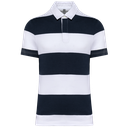 Unisex short-sleeved striped polo shirt - Kariban