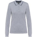 Women’s long-sleeved piqué knit polo shirt - Kariban