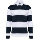 Unisex long-sleeved striped polo shirt - Kariban