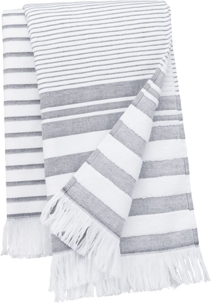Striped fringed fouta - Kariban