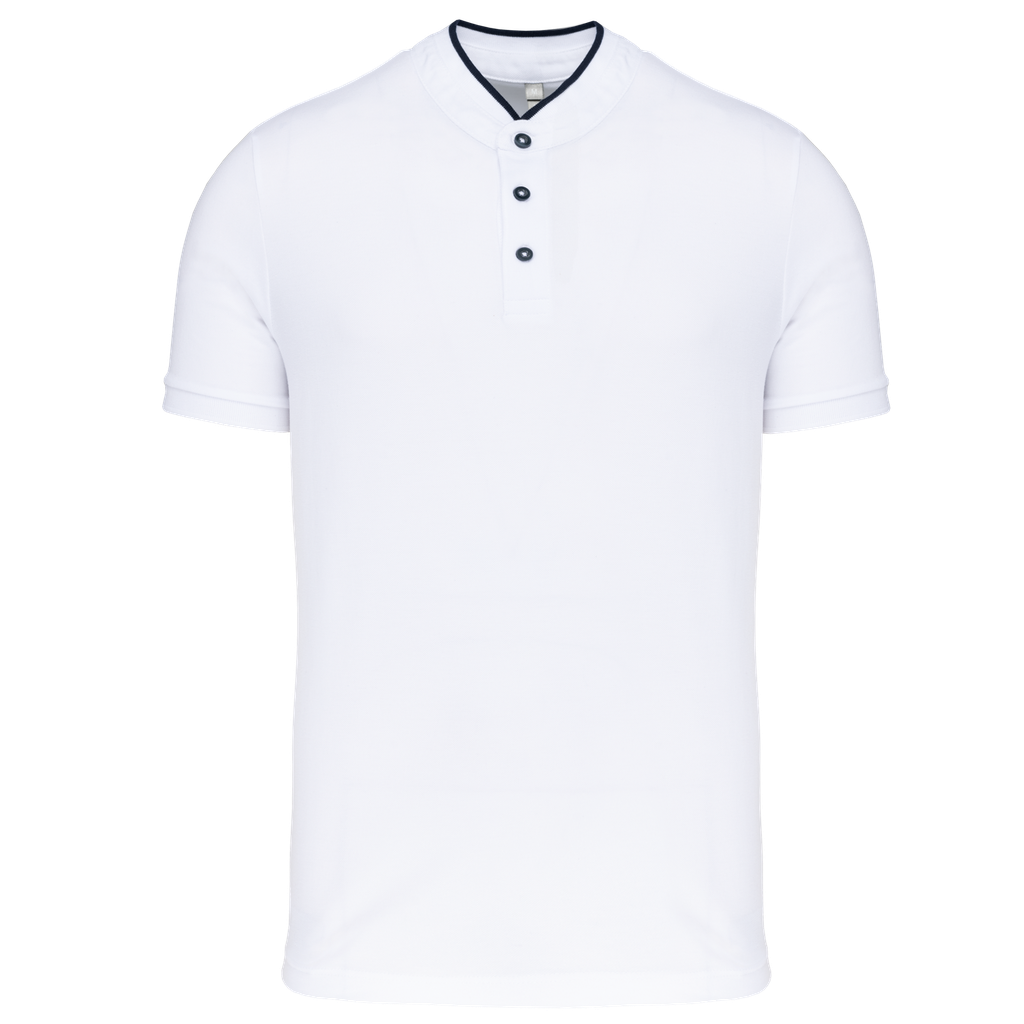 Men's short-sleeved polo shirt with Mandarin collar - Kariban