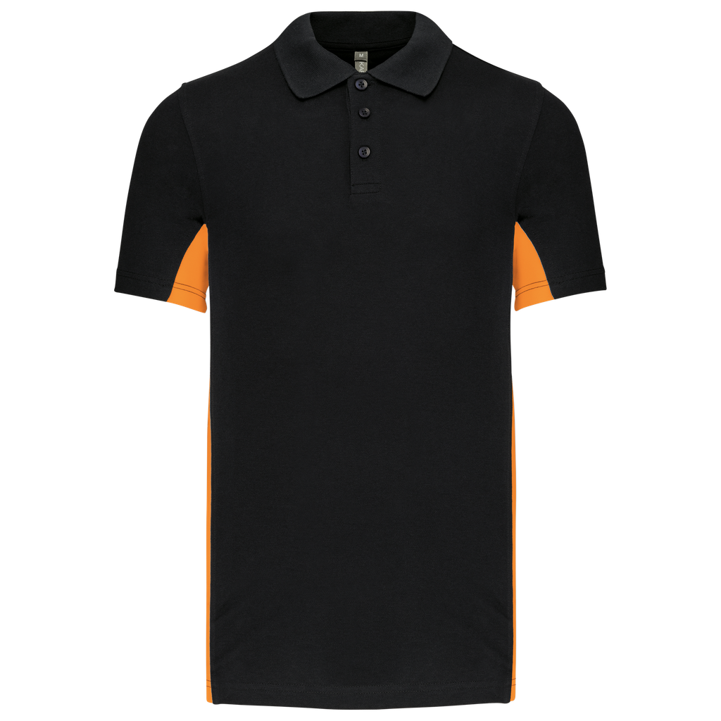 Men's two-tone short sleeved piqué polo shirt - Kariban