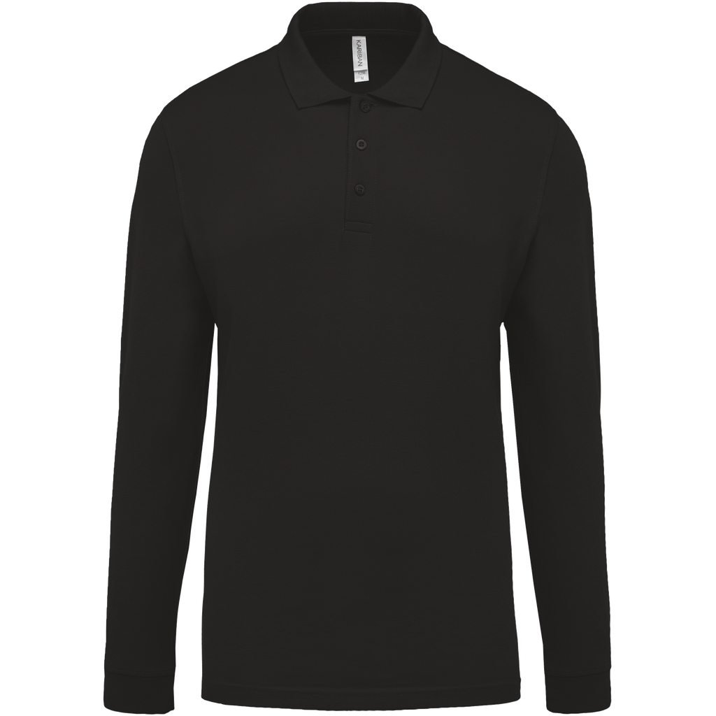 Men's long-sleeved piqué polo shirt - Kariban