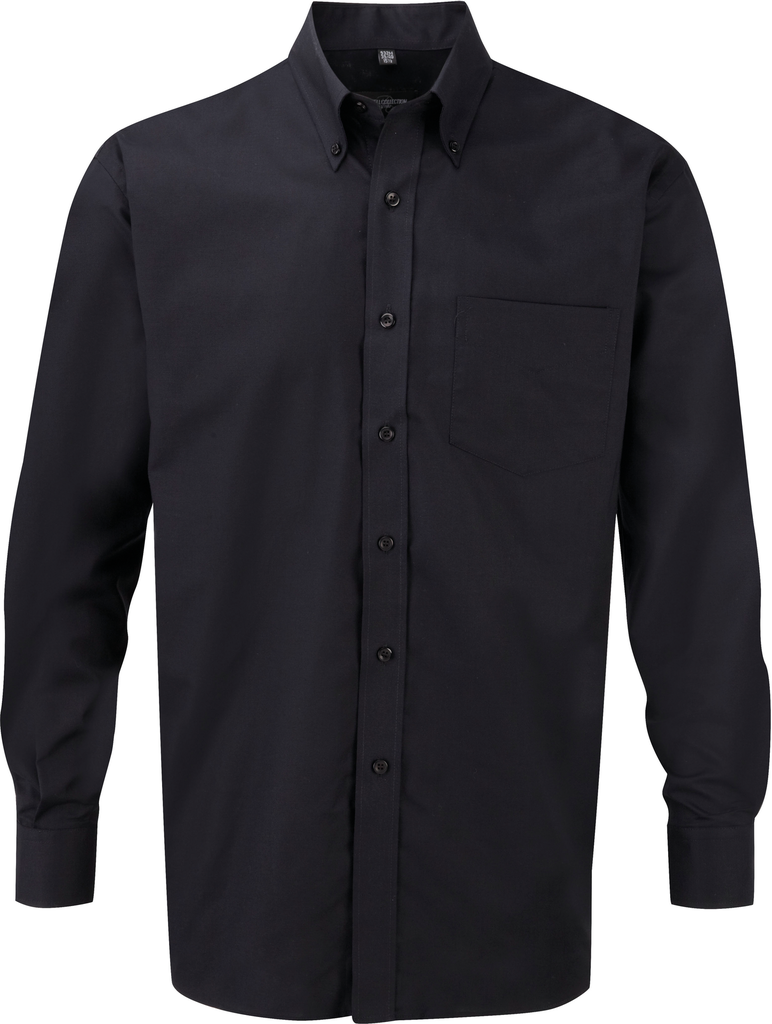 Men's Long-Sleeved Oxford Shirt - Russell