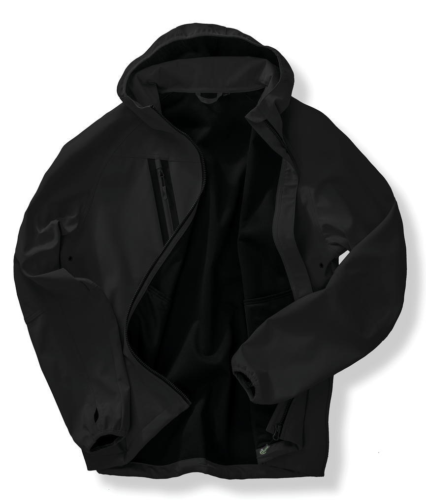 3-layer unisex recycled softshell jacket with hood - Result