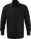 Men's Long-Sleeved Pure Cotton Poplin Shirt - Russell