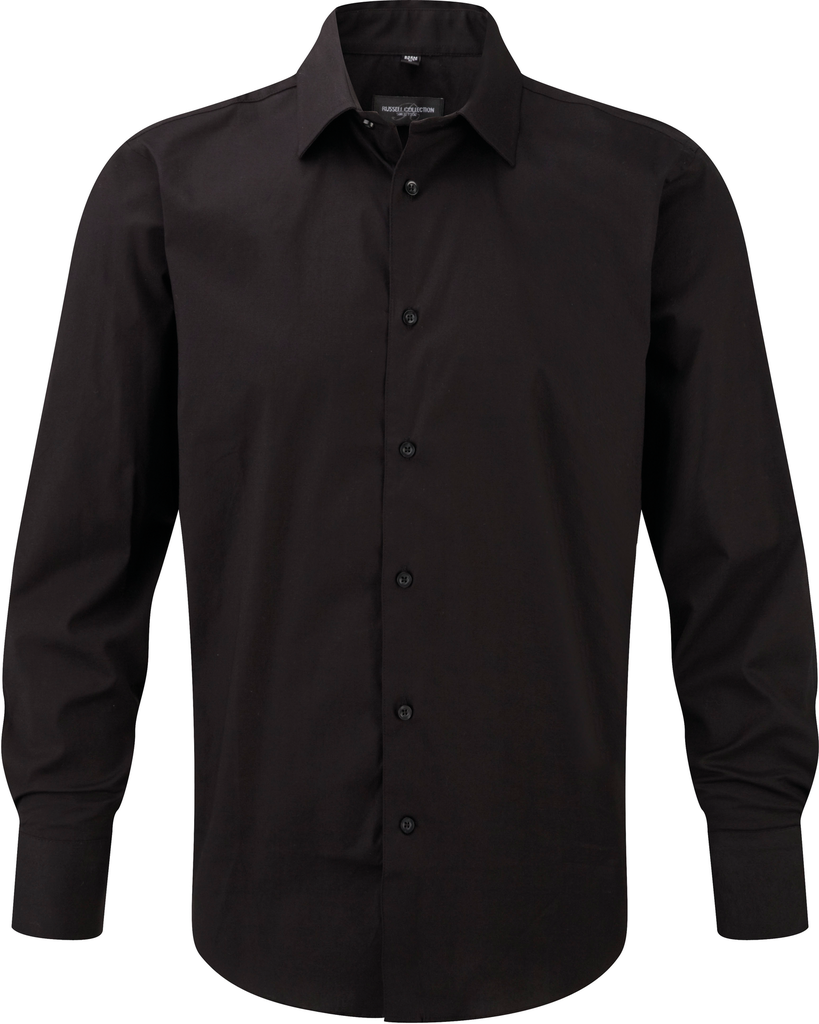 Men's Long-Sleeved Fitted Shirt - Russell