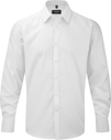 Men's Long-Sleeved Herringbone Shirt - Russell