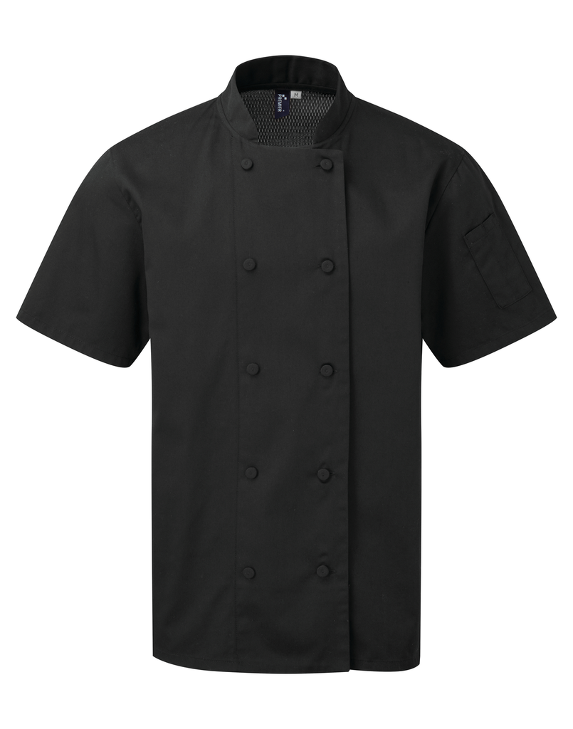 Coolchecker® short-sleeved chef's jacket - Premier