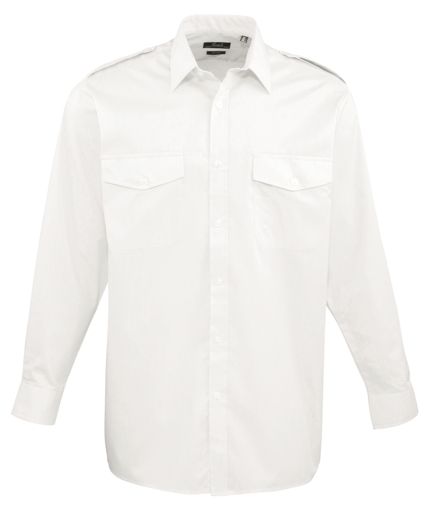 Men's Long-Sleeved Pilot Shirt - Premier