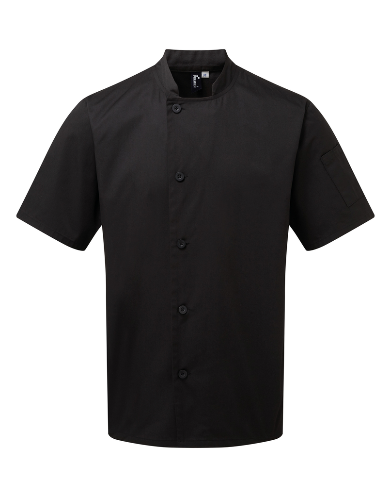 ‘Essential’ short-sleeved chef’s jacket. - Premier