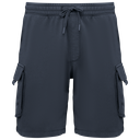 Eco-friendly men's French Terry washed effect cargo shorts - Native Spirit