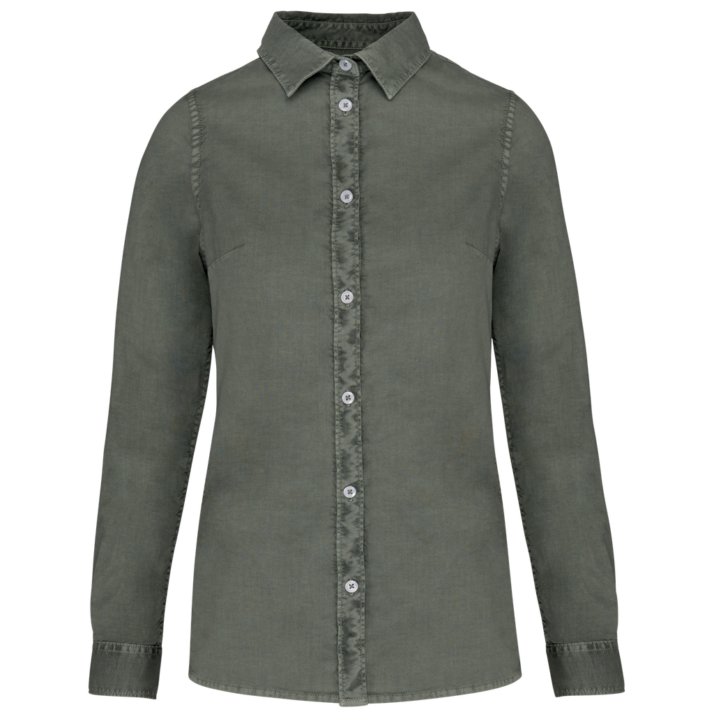 Eco-friendly ladies’ washed effect shirt - Native Spirit