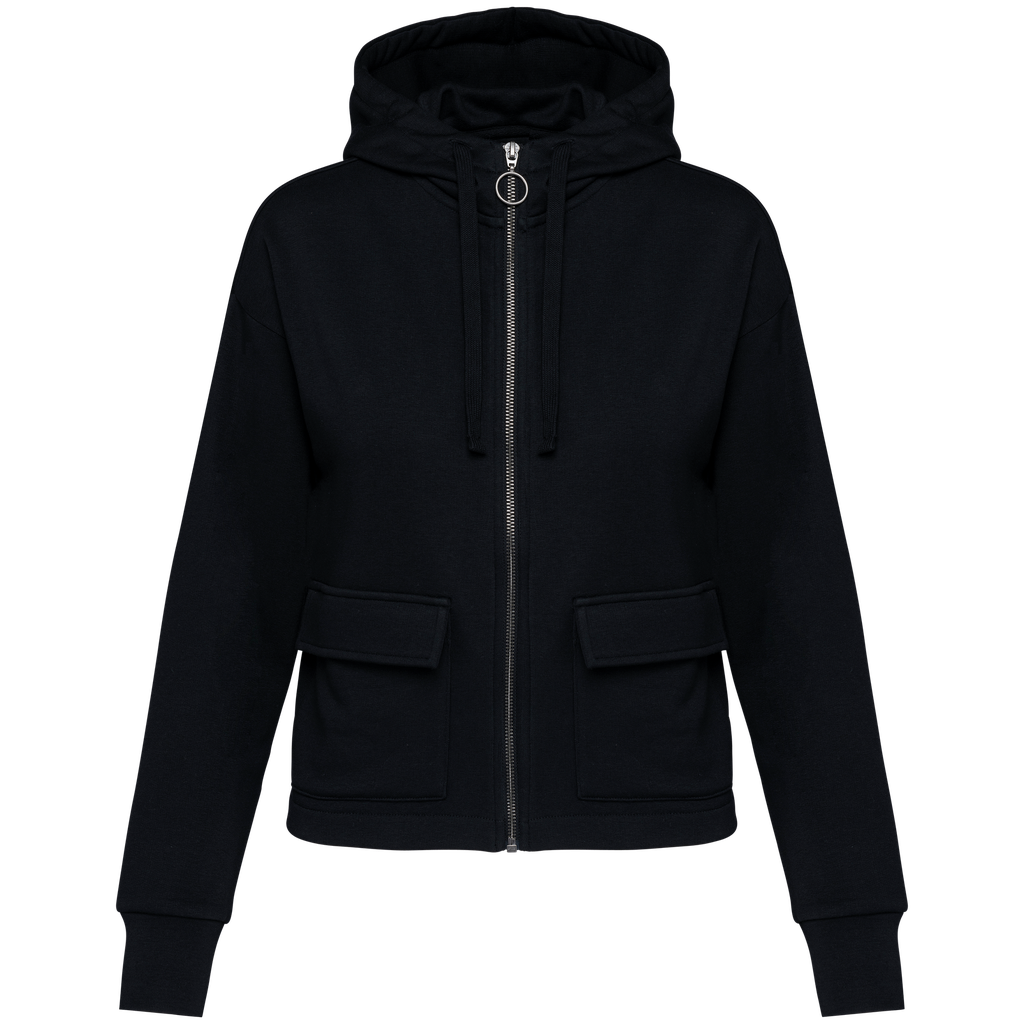 Eco-friendly ladies’ French Terry full zip hooded sweatshirt - Native Spirit