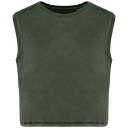 Eco-friendly ladies’ sleeveless crop t-shirt - Native Spirit