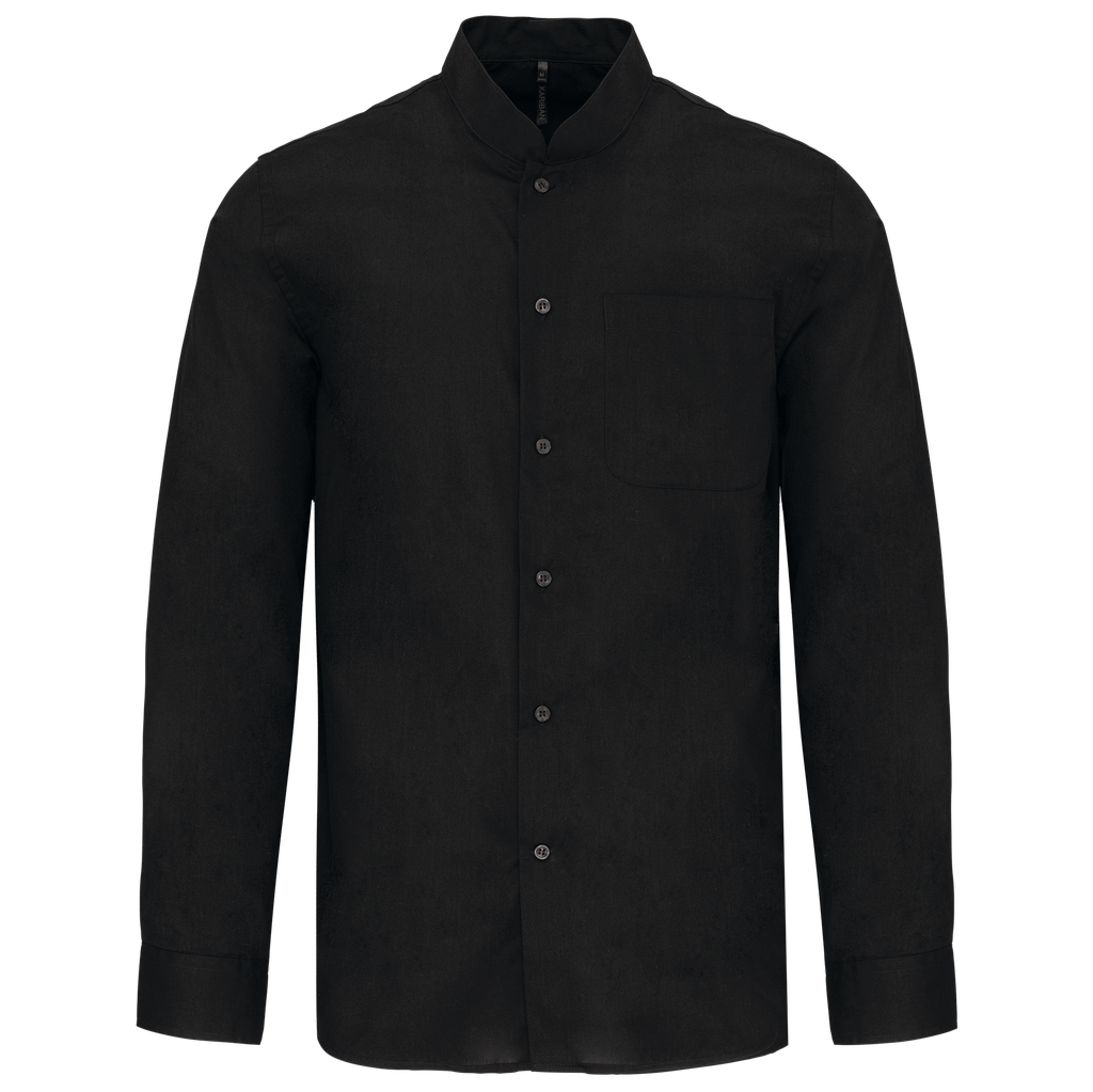 Men's long-sleeved mandarin collar shirt - Kariban
