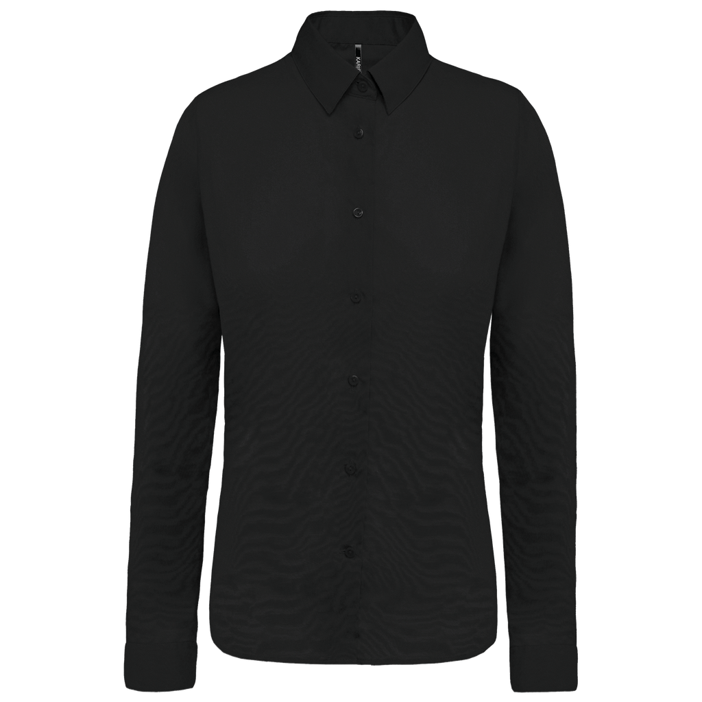 Ladies’ long-sleeved cotton poplin shirt - Kariban