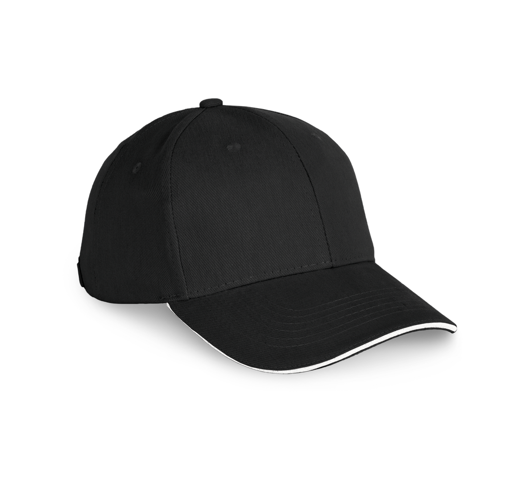Cap in organic cotton with contrasting sandwich peak - 6 panels - K-up