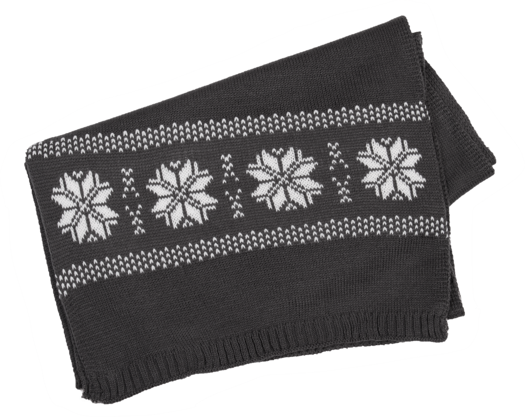 Christmas scarf knitted with fair isle pattern - K-up