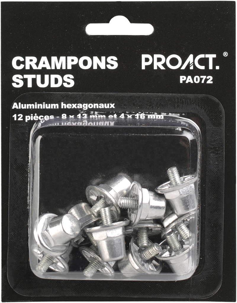 Box of 12 hexagonal aluminium studs - PROACT®