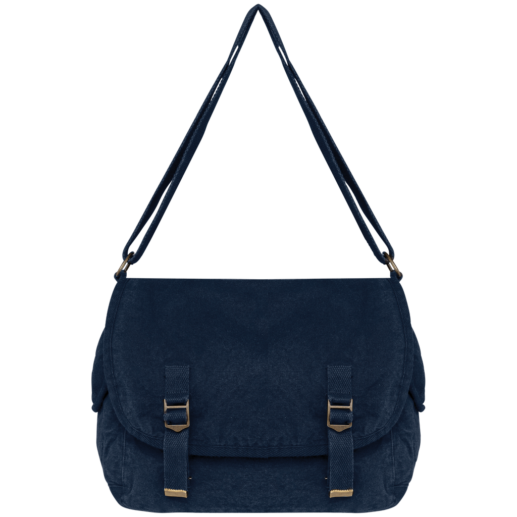 Eco-friendly washed effect messenger bag - Native Spirit