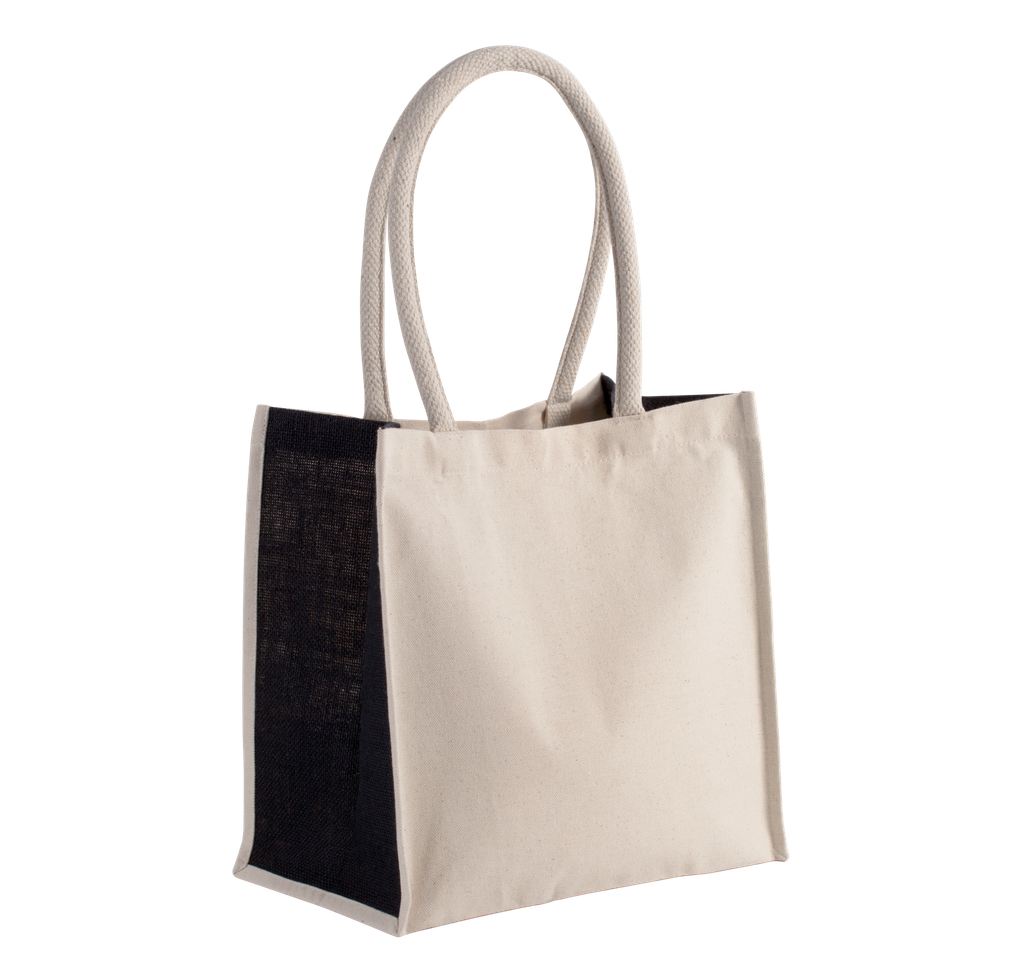 Cotton/jute tote bag - 17 L - Kimood