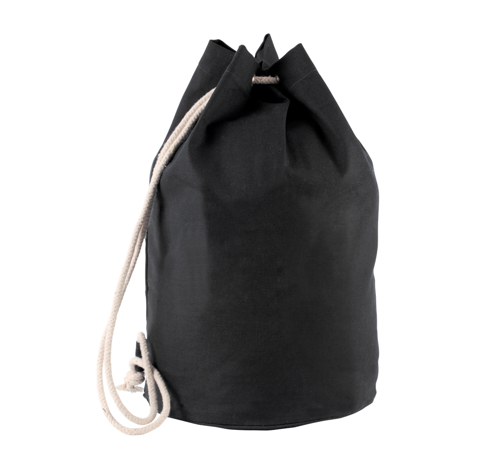 Cotton sailor-style bag with drawstring - Kimood