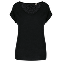 Ladies' V-neck linen t-shirt - Spasso