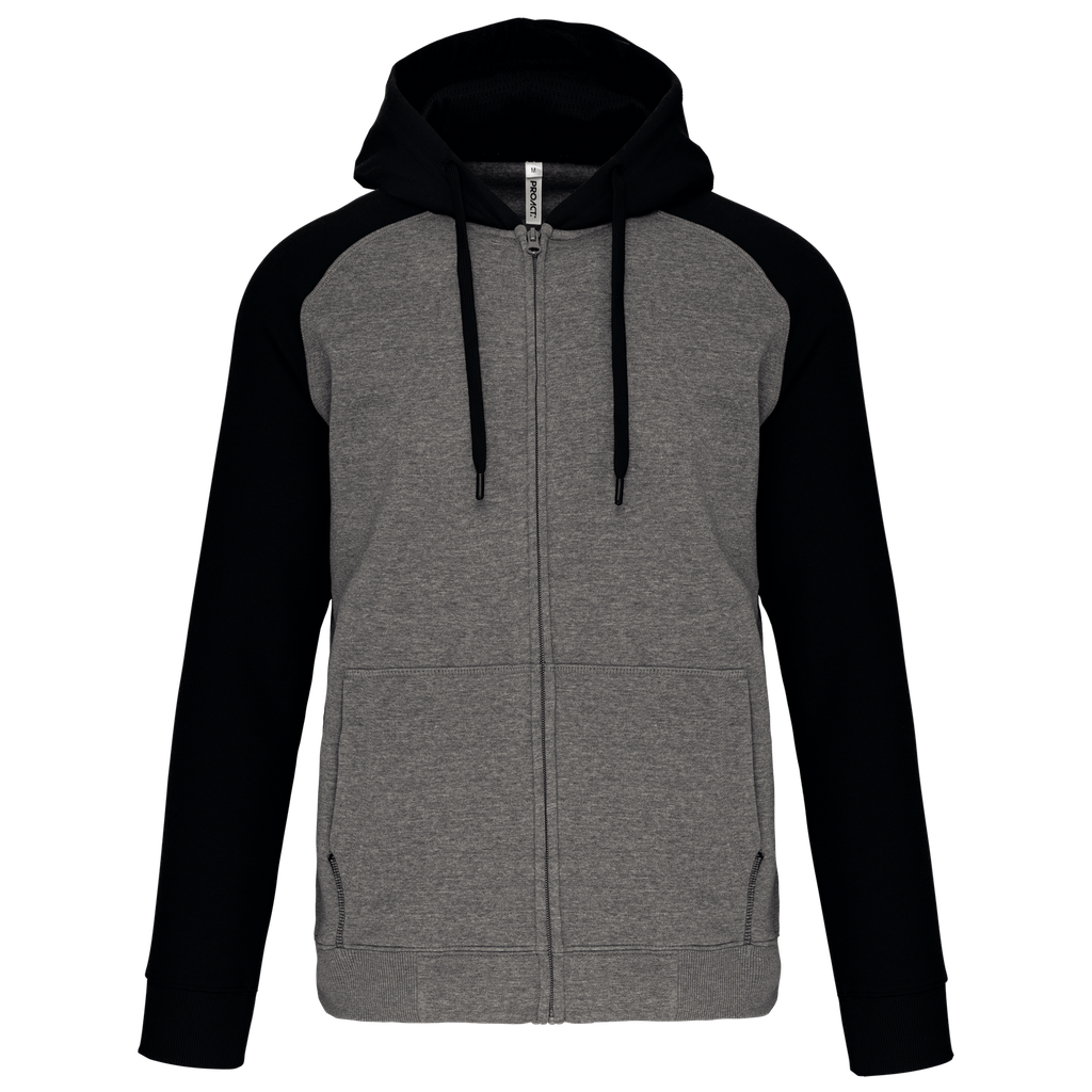 Unisex two-tone zipped hooded fleece jacket - PROACT®