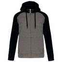 Unisex two-tone zipped hooded fleece jacket - PROACT®