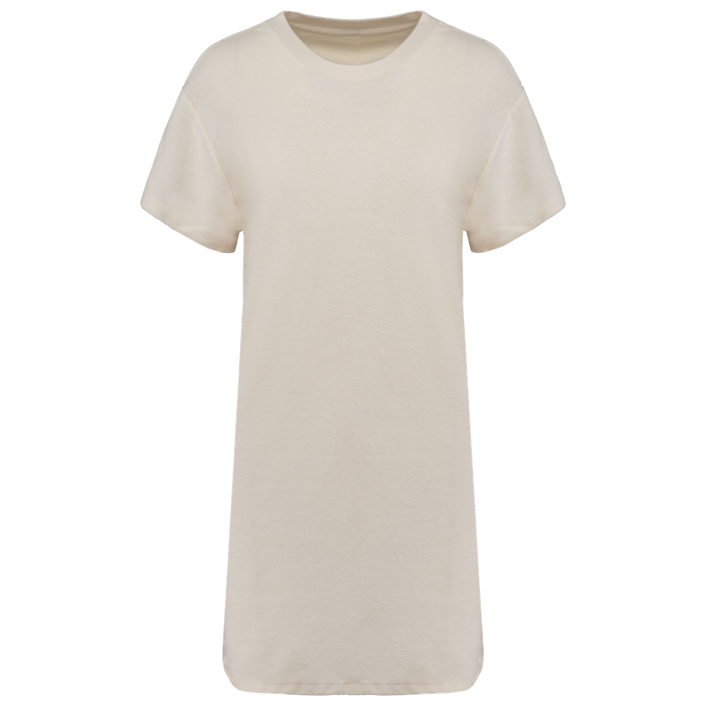 Eco-friendly ladies’ Terry Towel dropped shoulders t-shirt dress - Native Spirit
