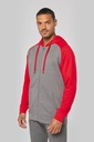 Unisex two-tone zipped hooded fleece jacket - PROACT®
