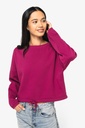 Eco-friendly ladies’ oversize cropped round neck sweatshirt - Native Spirit