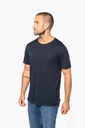 Men's short-sleeved organic t-shirt with raw edge neckline - Kariban