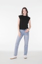 Ladies' flowy rolled-cuff T-shirt - BELLA+CANVAS