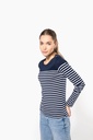 Ladies' long-sleeved Breton stripe top - Kariban