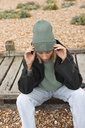 Beanie with wide turn-up and matching patch - Beechfield®