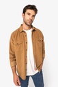 Eco-friendly men's washed effect corduroy overshirt - Spasso