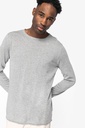 Eco-friendly men's raw edge collar round neck jumper - Native Spirit